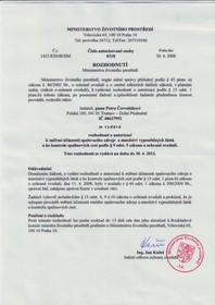 Men innosti spalovacho zdroje a vypoutnch ltek. Kontrola spalinovch cest podle §9 odst. 5 zkona o ochran ovzdu.